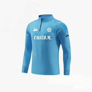 Chaquetas de Uniforme de Equipo de Manga Corta con Media Cremallera, Servicio OEM al por Mayor, Alta Calidad, 220g, Secado Rápido, 100% Poliéster, Personalizables para Fútbol - Product Image 2