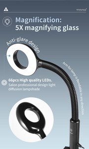 Lámpara de aumento TODOM <span class=keywords><strong>con</strong></span> ruedas, lámpara de extensión de pestañas, luz de tatuaje profesional, lámpara de aumento <span class=keywords><strong>LED</strong></span> para salón de belleza - Product Image 3