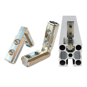 L-Shaped Zinc Alloy Corner Connector 90 Degree For Aluminum Profile 3040 Standard Size Nickel Plated - Product Image 3
