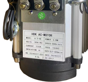 มอเตอร์ AC สำหรับรถกอล์ฟ 48v 6.3kw ชุดแปลง EV สำหรับมอเตอร์ขับเคลื่อน Del-EV - Product Image 4