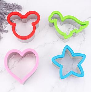 Ustensile de cuisine domestique en forme d'étoile, de cœur, de <span class=keywords><strong>Mickey</strong></span>, de dinosaure, 4 pièces, ensemble de couteaux à Sandwich en acier inoxydable - Product Image 6