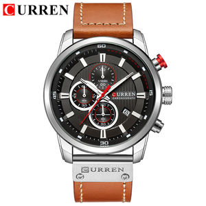 Montre-bracelet pour homme CURREN 8291, mode, luxe, quartz, chronographe, calendrier, bracelet <span class=keywords><strong>en</strong></span> cuir - Product Image 2