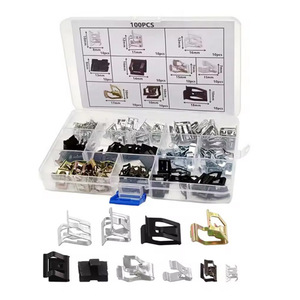 Clips de fixation en U pour carrosserie automobile Winning Path Point, 100 pièces, clips à ressort en acier inoxydable pour réparation de tableau de bord et console - Product Image 1
