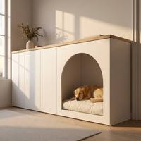 Meuble de salle à manger et de séjour moderne et écologique, avec grands compartiments de rangement, en panneaux de particules durables