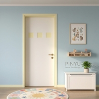 Armoire en bois massif à bords carrés décoratifs pour chambre à coucher, placard, espace enfant, kit de porte, pour projets d'hébergement éducatif et d'hébergement familial.