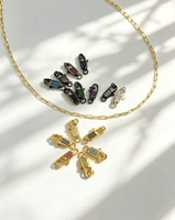 Fermoir mousqueton plaqué or noir rhodié en laiton/cuivre, pavé de zircone cubique multicolore, pour colliers et bracelets, accessoires de bijouterie