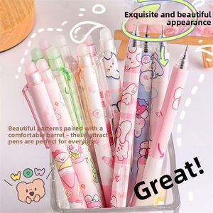 Lot de 18 stylos gel effaçables bleus 0,5 mm, design familial mignon, en plastique rigide, inspirés du Feng Shui, excellent cadeau de papeterie - Product Image 2
