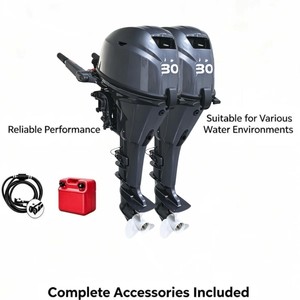 New Gasoline Marine Engine With 4-Stroke 30HP Start <b>Steering</b> <b>Wheel</b> 2 Cylinders - Product Image 3