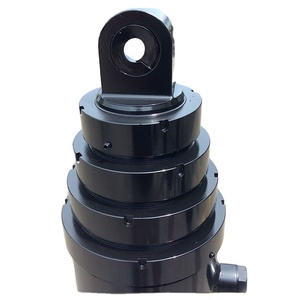 Vérins hydrauliques télescopiques Parker multi-étages à <span class=keywords><strong>double</strong></span> <span class=keywords><strong>effet</strong></span> en acier, tige de piston chromée dure, compression personnalisée 210 bars - Product Image 2