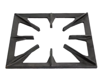 Grille de barbecue rectangulaire en fonte à gaz encastrable SUNYK avec allumage électronique 430x430x21mm pour usage hôtelier
