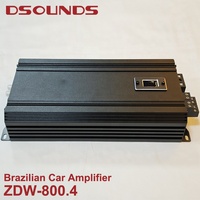 Amplificateur de voiture brésilien 4 canaux haute puissance avec amplificateur de voiture pleine gamme 800.4 personnalisable pour haut-parleur de subwoofer de voiture