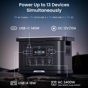 Estación de Energía Portátil Lifepo4 para Almacenamiento en el Hogar, Carga Rápida, Generador Solar de 3000w, Estación de Energía Portátil de 2000w, 2400w - Product Image 2