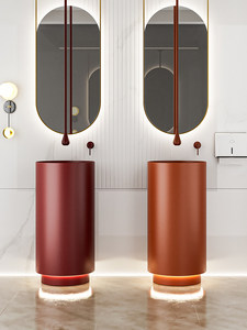 <span class=keywords><strong>Lavabo</strong></span> Colonne Cylindrique Moderne de Luxe <span class=keywords><strong>pour</strong></span> Hôtel, Modèle Hot Explosions, à Poser au Sol - Product Image 2