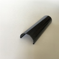 Diffuseur linéaire en plastique noir pour profilé LED en aluminium