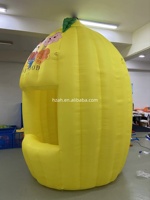 Stand de limonade jaune Cabine gonflable Tente de citron avec logo personnalisé