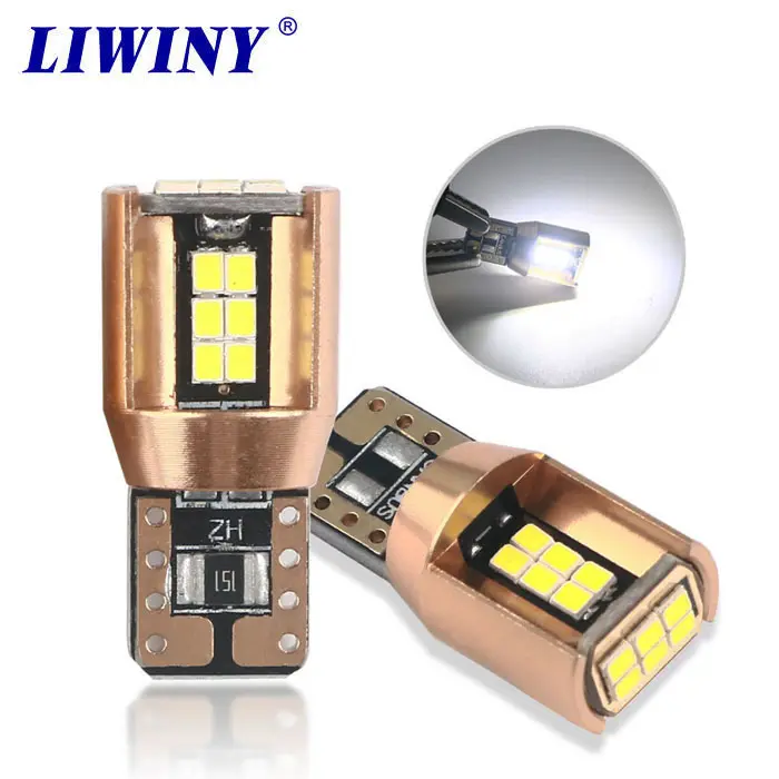 Liwiny T10 Led canbus W5W 194 168 Led Bulb Car Interior Light No Error Bulb White Red Yellow Led Light Auto Lamp 2016 18SMD