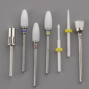 Ensemble de 7 embouts de perçage pour ongles en céramique blanche, pour enlever les cuticules, ponceuses pour pédicure et manucure, pour perceuses à ongles électriques - Product Image 6