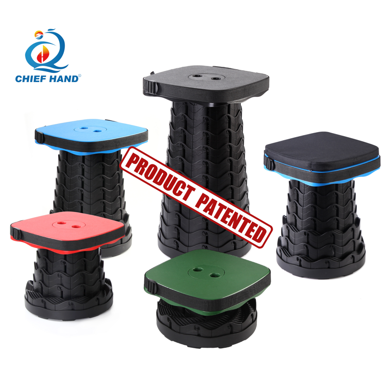 Складной складной стул, прочный портативный легкий пластиковый складной телескопический стул, для путешествий, кемпинга, рыбалки, сада