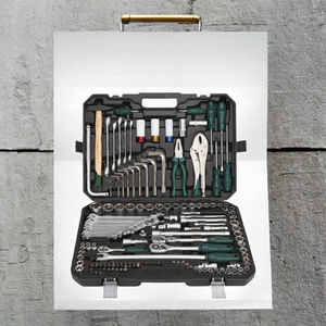 <span class=keywords><strong>142</strong></span> + 2 pezzi di riparazione automatica Kit di attrezzi a mano presa 72 denti chiave a cricchetto per cacciavite punte custodia rigida personalizzabile in alluminio - Product Image 3