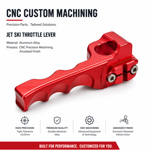 Composants de levier de frein à main réglable en aluminium billette usiné CNC, option en acier inoxydable de qualité industrielle - Product Image 1