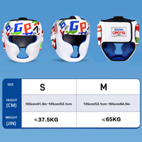 Casque de boxe modulaire en cuir PU intégral pour enfants, protection de la tête pour Muay Thai, Taekwondo, entraînement en salle de sport, unisexe