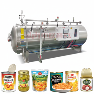 Grote stoomautoclaaf voor geconserveerde perenhelften, veilige sterilisatie-apparatuur voor fruitverwerkingsfabrieken - Product Image 1