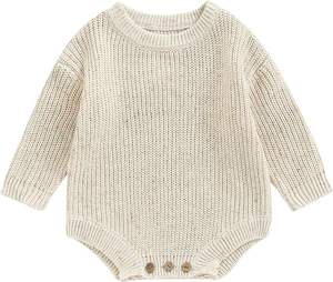 Tutina 100% cotone oversize maglione pagliaccetto per <span class=keywords><strong>bambina</strong></span> in maglia felpa - Product Image 3
