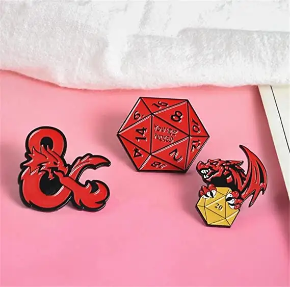 Custom Dungeons Zachte Harde Emaille Reversspeldjes Leuke Anime Dragon Serie Pins