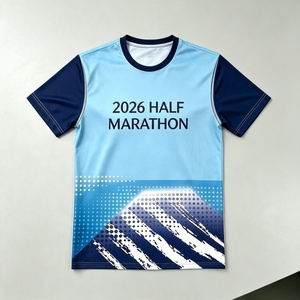 Yingtenidi Wholesale Quick Dry Loose Fit Custom 100% Polyester 2026 Half Marathon Sport Running <strong>Dye</strong> Sublimation T <strong>Shirt</strong> for Men - Product Image 4