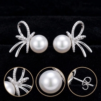 Boucles d'oreilles clous rondes en perles pour femmes, grandes perles, bijoux d'oreille fixes, design minimaliste, accessoires pour occasions spéciales et quotidiennes