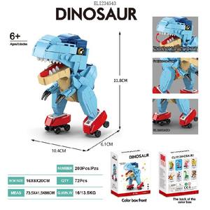Nuovissimo Set di Blocchi da Costruzione 2026 con Simpatici Dinosauri, Mattoncini MOC per Skateboard, Modello Creativo 3D di Dinosauro con Design Multipli - Product Image 4