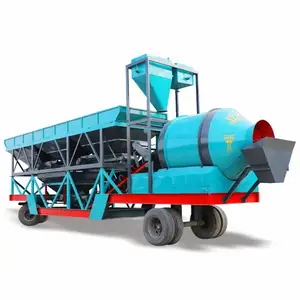 China Mobiele Betonmixer Machine Aanhangwagen Prijs Beton Batching Fabriek Fabrikant Te Koop