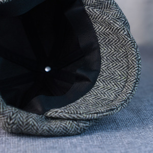 Casquette Gavroche en Laine Tweed à Chevrons pour Hommes et Femmes, Chapeau de <span class=keywords><strong>Peintre</strong></span> Vintage, Style Britannique Hiver, Casquette de <span class=keywords><strong>Boulanger</strong></span> - Product Image 6