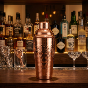 Ensemble de shaker à cocktails Boston en acier inoxydable, outil de bar en cuivre martelé, logo personnalisé, kit de mixologie durable de qualité supérieure - Product Image 4