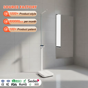 ميزان إلكتروني رقمي حديث لقياس الطول والوزن مع ميزان طول مدمج - Product Image 1