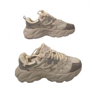 Chaussures de sport Old Dad pour hommes et femmes, modèle couple, à enfiler, bout carré, en cuir véritable, respirantes, antidérapantes, pour le fitness et les loisirs - Product Image 4