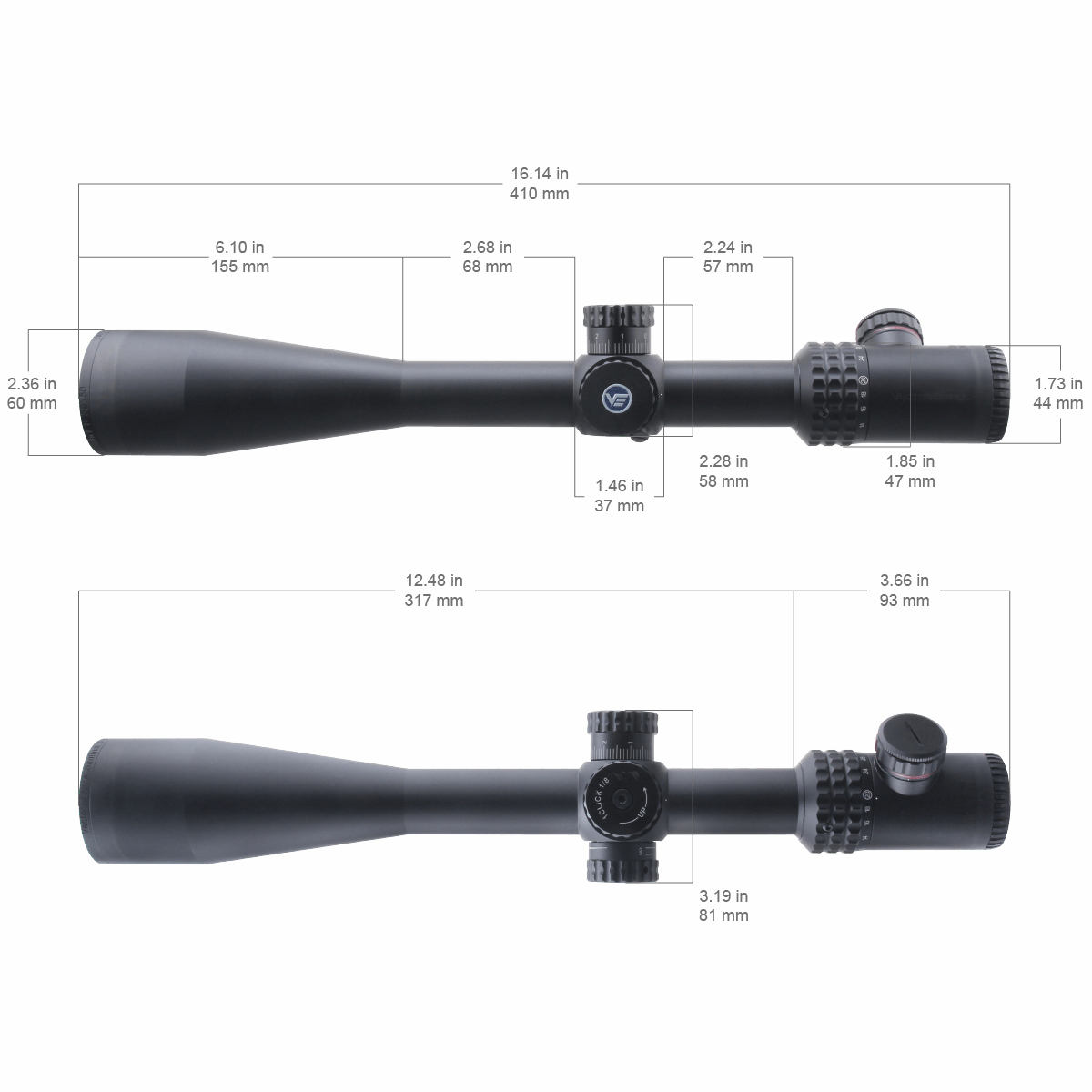 Vector Optics Sentinel 8-32x50 E-SF Tactical Hunting Scope - Ideal