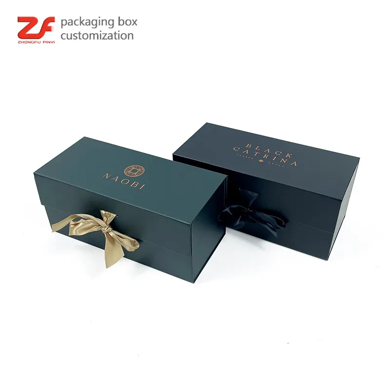 Custom product matte gold magnetic cardboard packaging jewelry shoe boxes black and white gift box