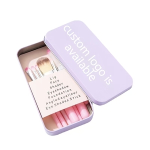 Set Professionale di Trucco con Polvere Rosa, Pennello Piatto e a Ventaglio con Setole Sintetiche <span class=keywords><strong>per</strong></span> Viso, Occhi, Labbra, Correttore e Blush - Product Image 4