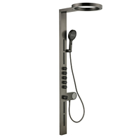 Colonne de douche murale de luxe avec pommeau haute pression, robinet intelligent et fonction pluie pour hôtel