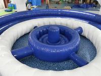 Bar flottant gonflable rond avec auvent solaire, plateforme de bar gonflable pour fête aquatique en mer, yacht, plage, divertissement en mer