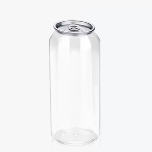 330ml Durable Transparent PET <strong>Can</strong> For Beverage Packaging Plastic Jar With Soda Cap Aluminum <strong>Seal</strong> - Product Image 1