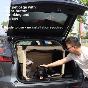 Trasportino per Auto in Tessuto Oxford Traspirante e Morbido per <span class=keywords><strong>Cani</strong></span> e Gatti, Pieghevole per Tutte le Stagioni, Facile da Trasportare - Product Image 4