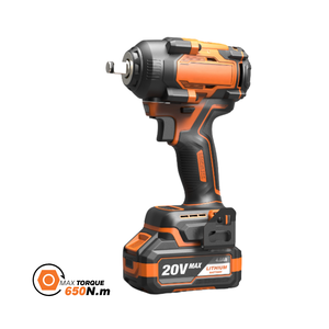 Clé à chocs sans fil professionnelle 20V MAX Brushless 650Nm à couple élevé pour l'automobile, les camions et les équipements lourds - Product Image 1