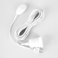 Douille de lampe à vis E27 Direct AK-TECH avec cordon de 5m, interrupteur et prise, blanc, 220V 10A, pour lustre domestique et suspensions sécurisées