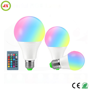 Ampoules LED colorées 3W 5W 10W 15W E27 220V à visser, <span class=keywords><strong>ampoule</strong></span> RGB à intensité variable avec télécommande, lumière de candélabre LED - Product Image 2