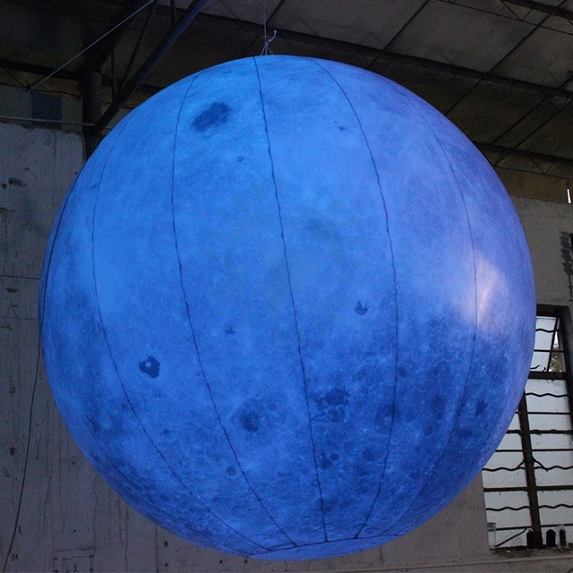 Large Led Inflatable Hanging Planets Balls Giant Inflatable Planet Balloon for Decoration