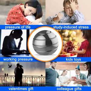 Jouet de décompression de bureau pour adultes, gyroscope rotatif en métal, spinner cinétique pour doigts, en alliage d'aluminium, cadeau d'hypnose durable, USA - Product Image 5