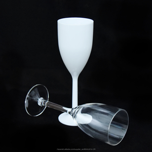 8,5 <span class=keywords><strong>OZ</strong></span> White color Classic design acrylic plastic 260 ml wine glass least wholesale - Product Image 2