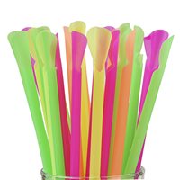 Cuillère en plastique pailles écologiques jetables PLA Cpla buvant des pailles de qualité alimentaire cuillères pour la glace